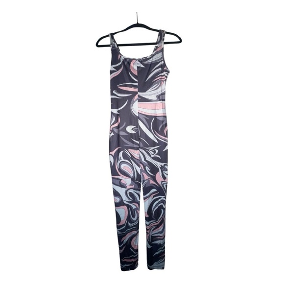 “Groovy” Pink & Grey Jumpsuit - Picture 1 of 1